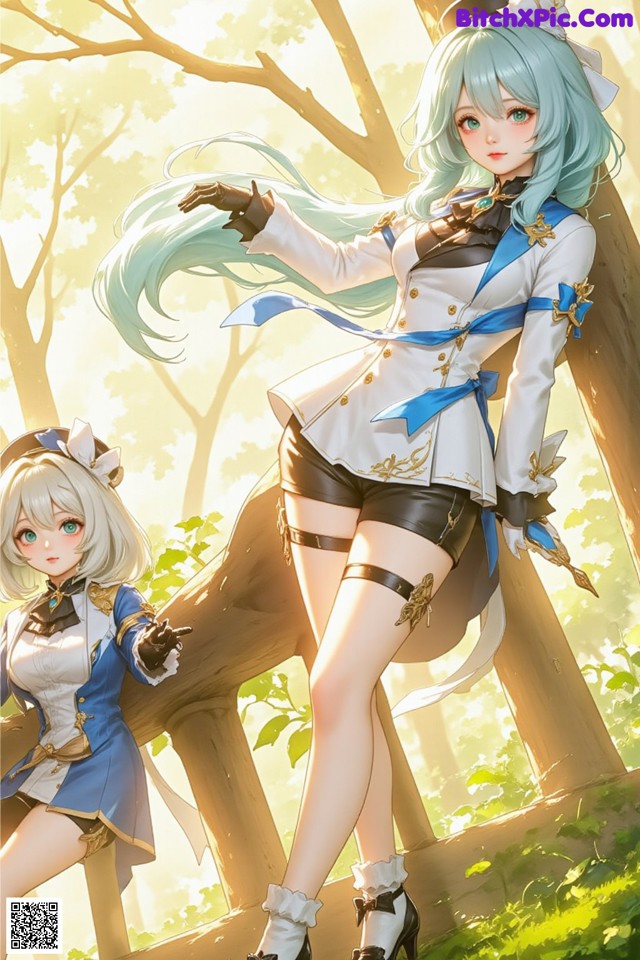 Hentai - Luminous Charm of the Aquatic Enchantress Set.2 20250126 Part 14 No.4f6c55 A couple of anime girls standing next to each other.